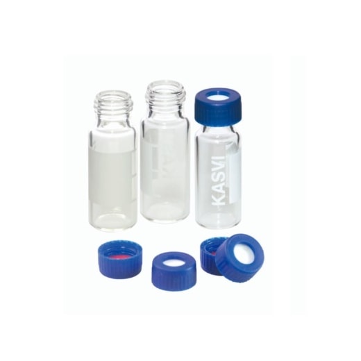 Vial De Vidro Com Tampa de Rosca 1,5ml e Septo Pacote com 100 Unids