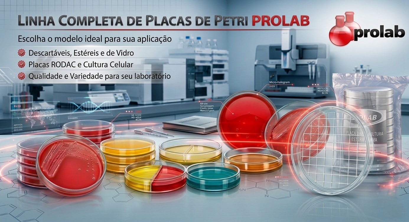 Linha completa de placas de petri Prolab