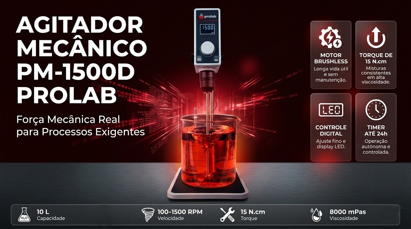 Agitador Mecânico Digital PM-1500D Prolab