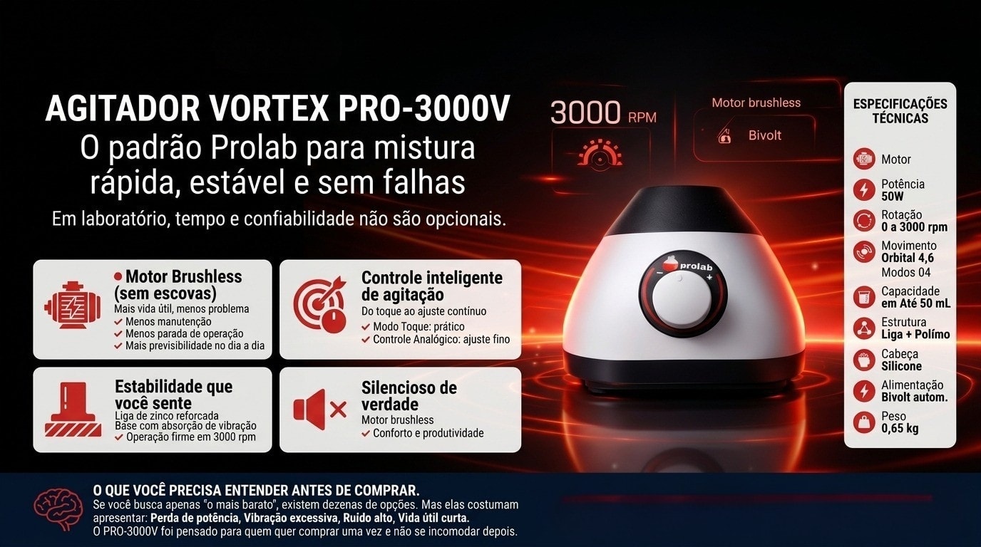 Agitador Vortex PRO-3000V Prolab