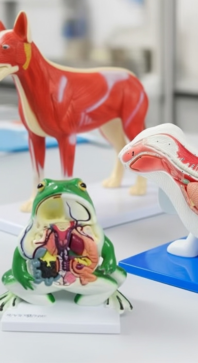 Modelos de órgãos veterinários com peças removíveis para estudo de sistemas